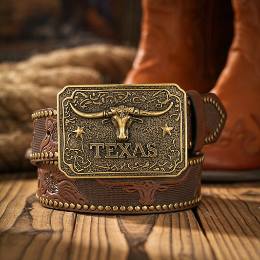 Vintage meets fashion! Alloy buckle PU belt, suitable for both men and women, to create a personalized Western style