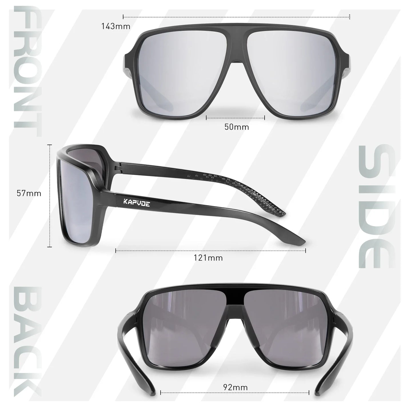 Kapvoe Polarized Cycling Sunglasses Road Riding for Men Fishing Glasses Mountain Bike Bicycle Goggles MTB Eyewear Speed Sports