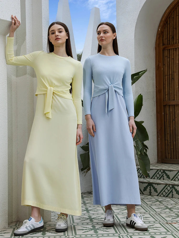 AP SS25 Women Wrap Ribbed T-Shirt & Lady Blend Slip Dress – 5 Colors