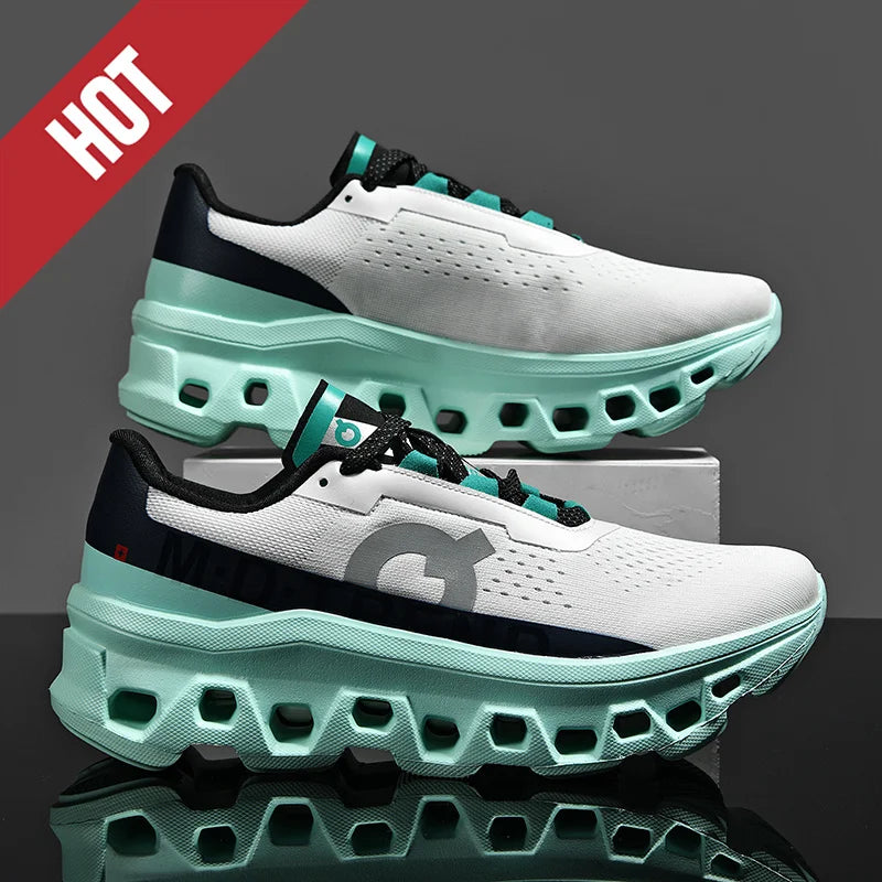 Men Sports Running Shoes Marathon Air Cushion Breathable Lightweight Mens Outdoor Hiking Athletic Nonskid Sneakers Jogging Tenis