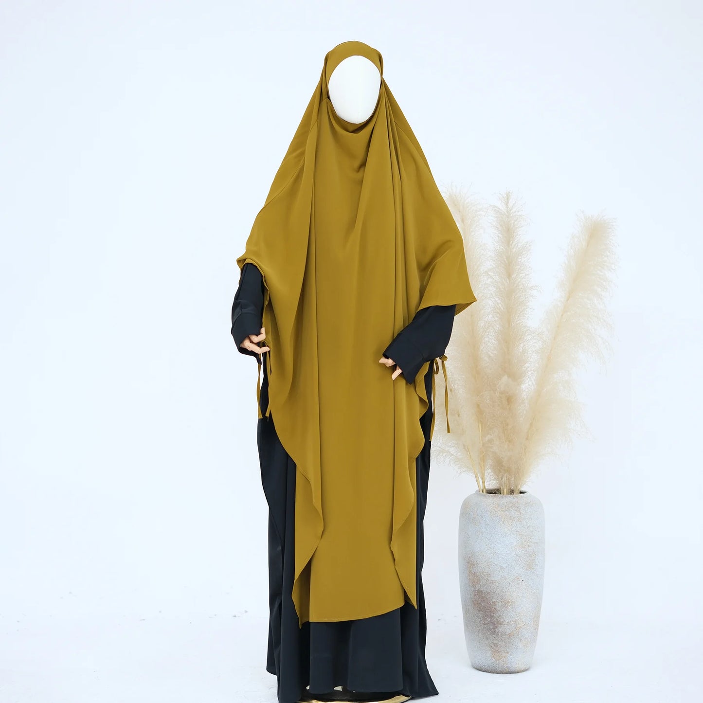 Ramadan Eid Muslim Women Prayer Hijab Long Scarf Islamic Pullover Big Khimar One Piece Abaya Arabia Shawls Dubai Turkey Headwrap