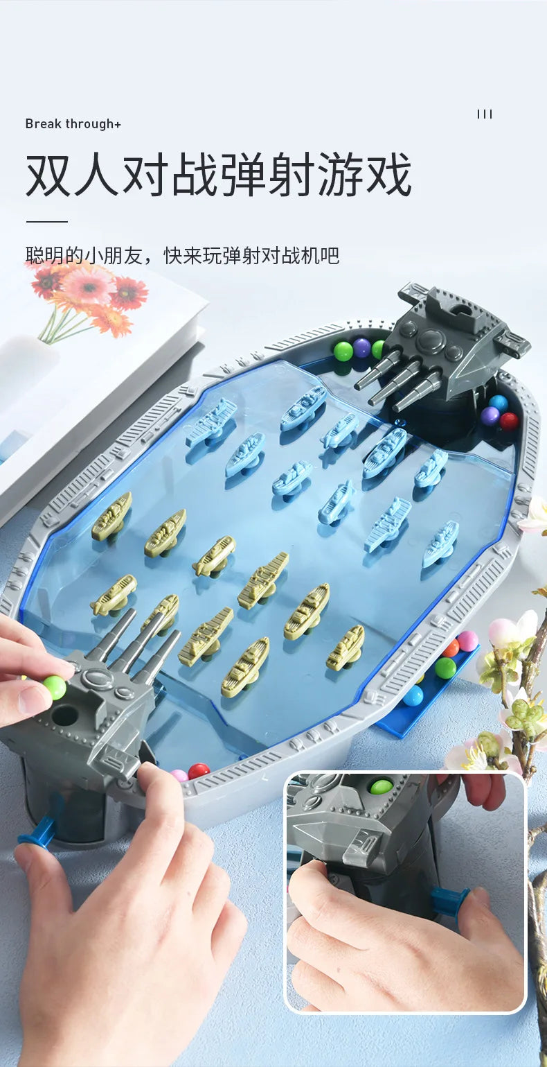 New Navy Combat Board Games Toys Multiplayer Party Interactive Table Games Ejection Ball Fighter Army Operations Toys for Kids