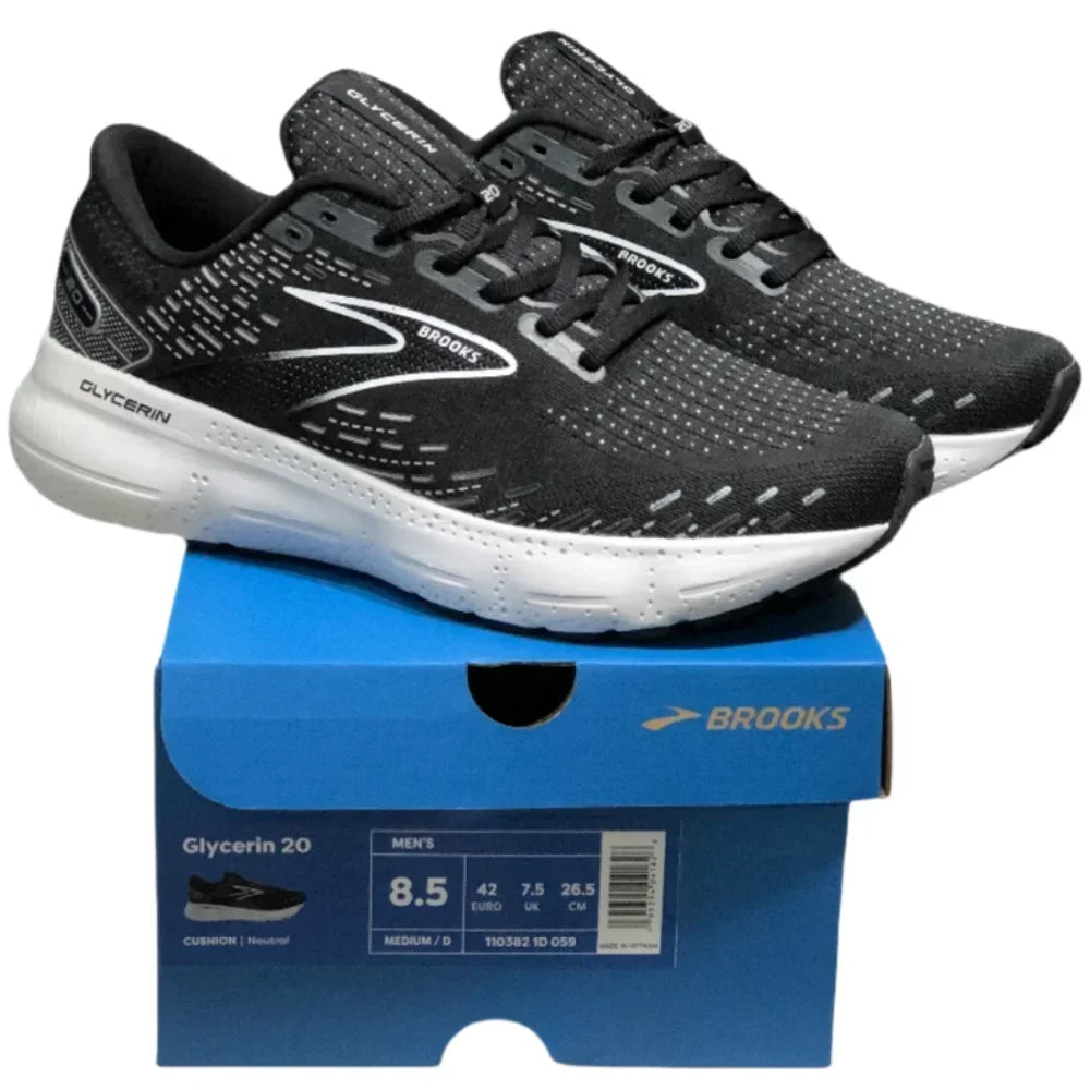 Brooks Men’s Glycerin GTS 20 Running Shoes Casual Sneakers  Provides A Lightweight Fit and Responsive Cushioning for Every Step