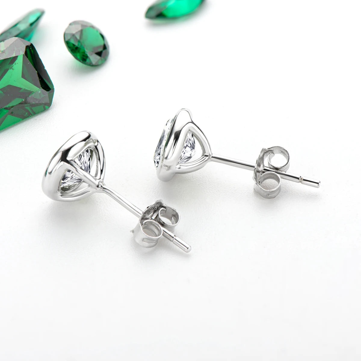 Lnngy Natural Colorful Gemstones Stud Earring for Women pendientes plata 925 Sterling Silver Earrings Daily Jewelry Gift