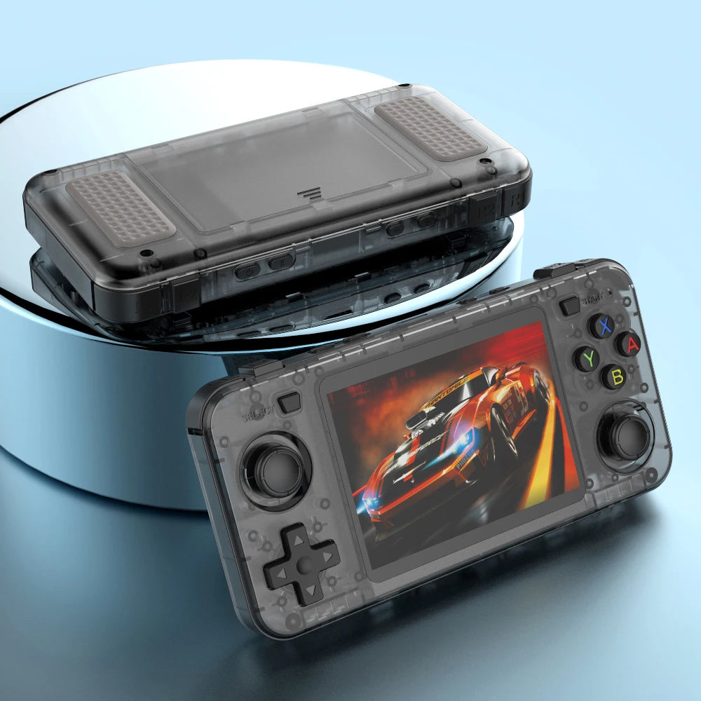 BOYHOM New R36H Handheld Game Console 3.5-inch IPS Screen Linux RK3326 Retro Video Games Player 3000 mAh 64G 10000+ Classic Game