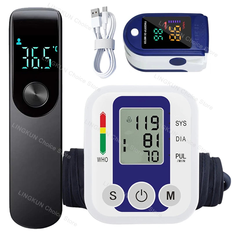 🩺 LINGKUN Digital Arm Blood Pressure Monitor

Automatic Tonometer | Heart Rate & Pulse Meter | Arm Sphygmomanometer | Oximeter Function