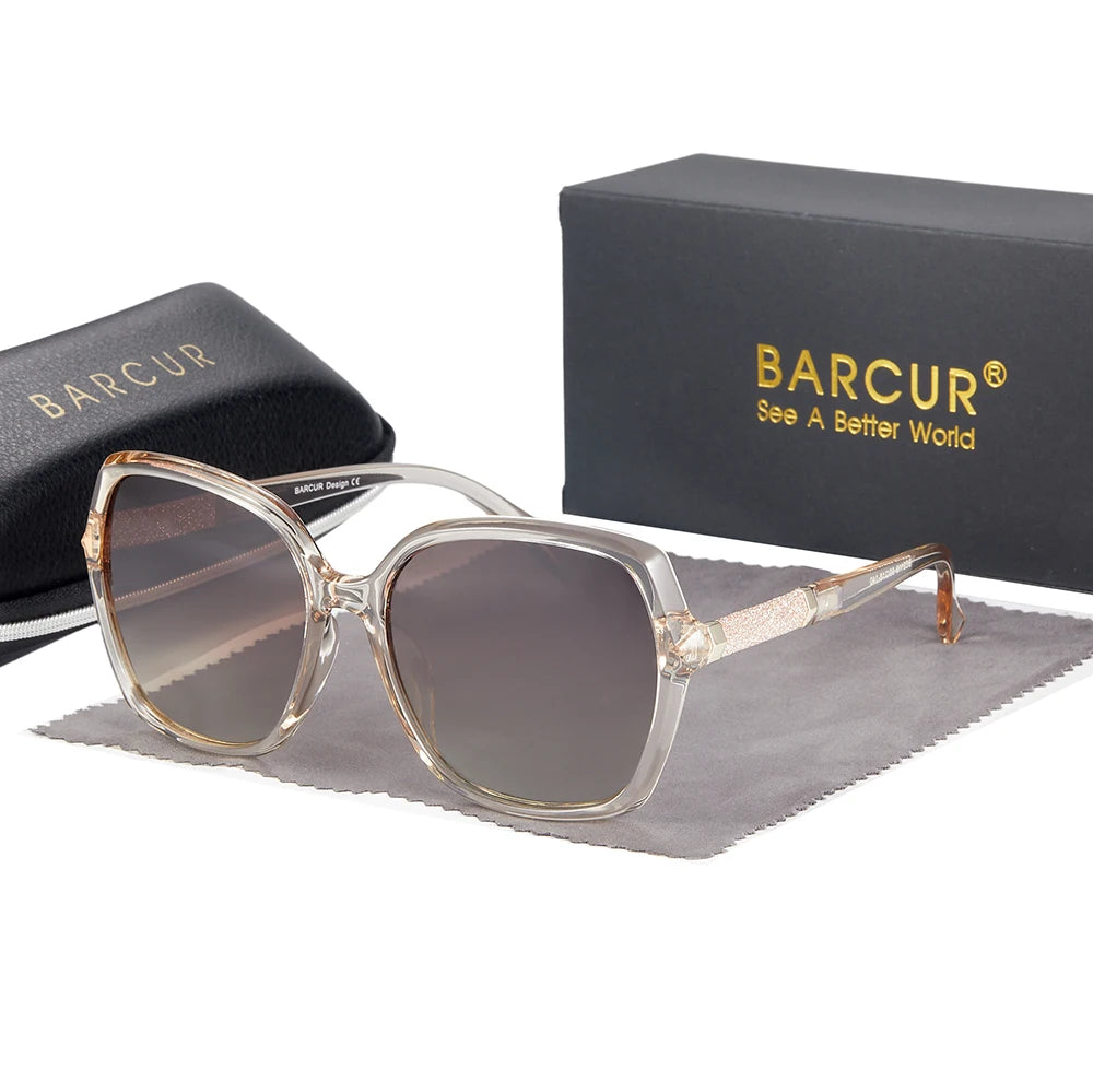 BARCUR Women Polarized Sunglasses UV400 Lady Fashion Gradient Sun Glasses for Women Eyewear Accessory