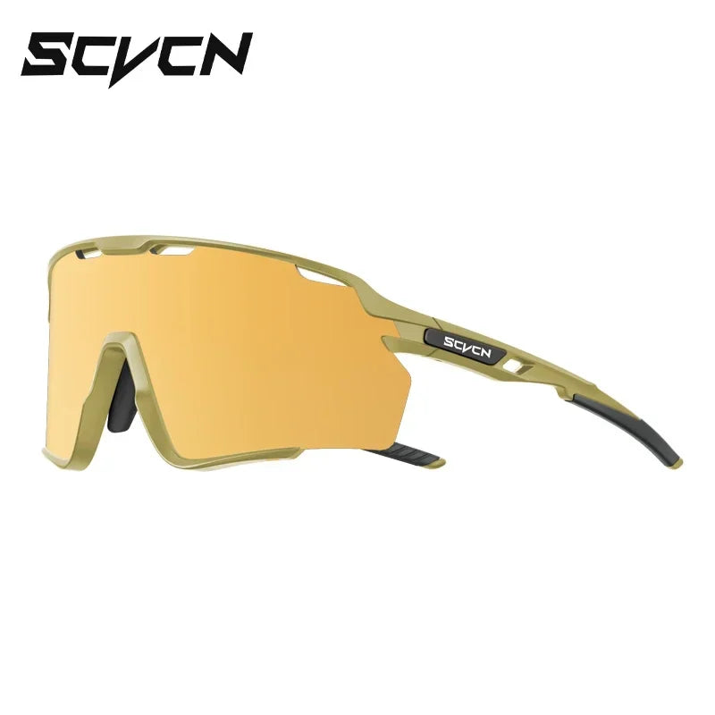 Scvcn Cycling Sunglasses for Men Glasses UV400 Bicycle Goggles Mountain Road Bike Eyewear Multi Colors Running Hiking Driving
