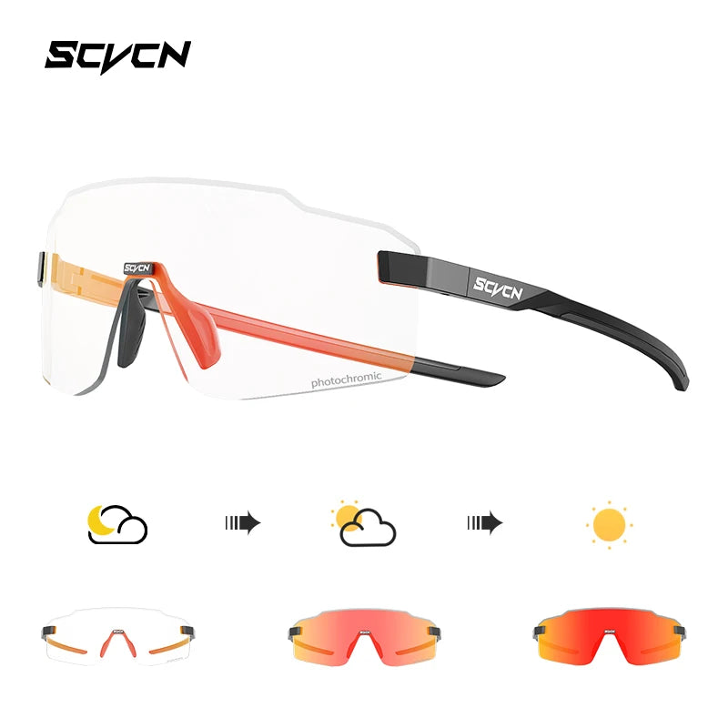 SCVCN New Outdoor Cycling Sunglasses MTB Glasses Bike Cycling UV400 Eyewear Men Women Bicycle Mountain Sports Running Eyewear
