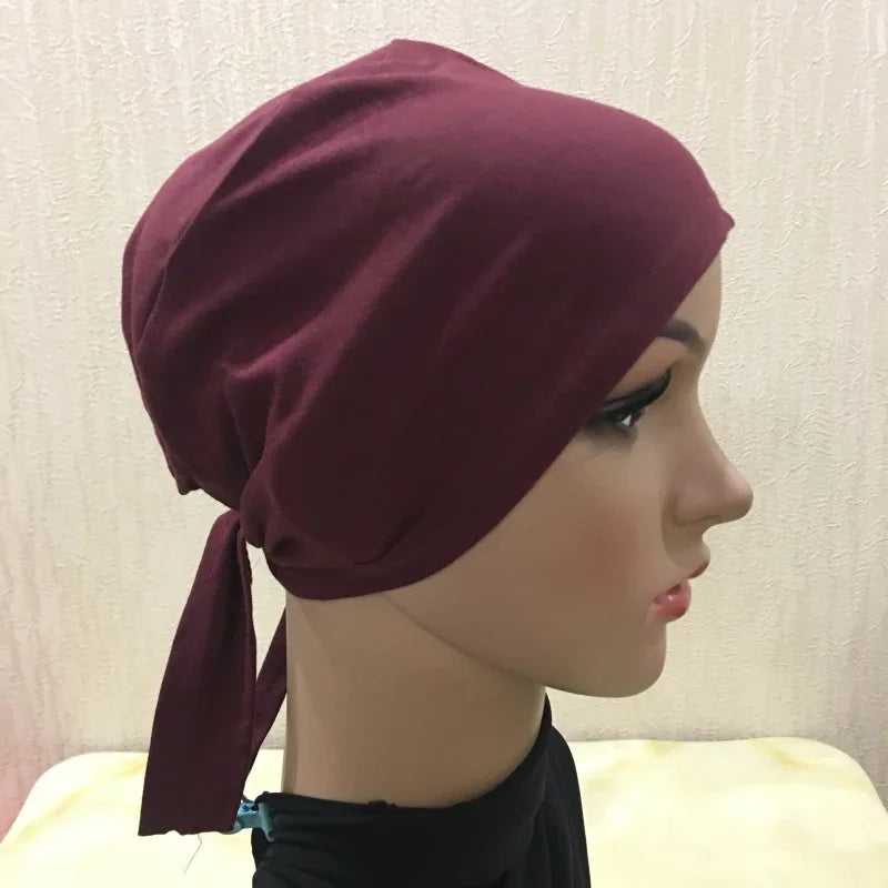 Soft Inner Muslim Women Hijab Cap Islamic Head Wear Hat Underscarf Cotton Hats Bonnet Turkish Scarves Arab Headdress India Caps