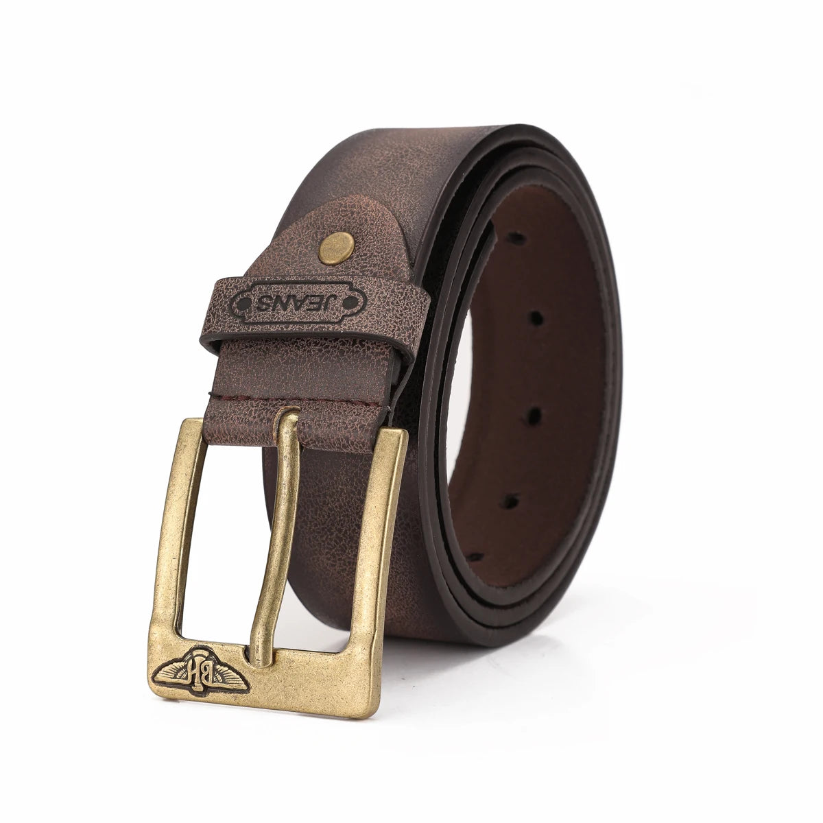 A Western-style PU leather belt for both men and women, a classic and casual retro belt