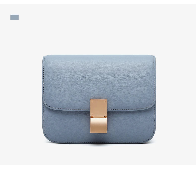 Women Shoulder Bag Female Split Leather Ins Vintage Messenger Lady Small Square Palm Texture Printing Box Flap Underarm Bag 2022