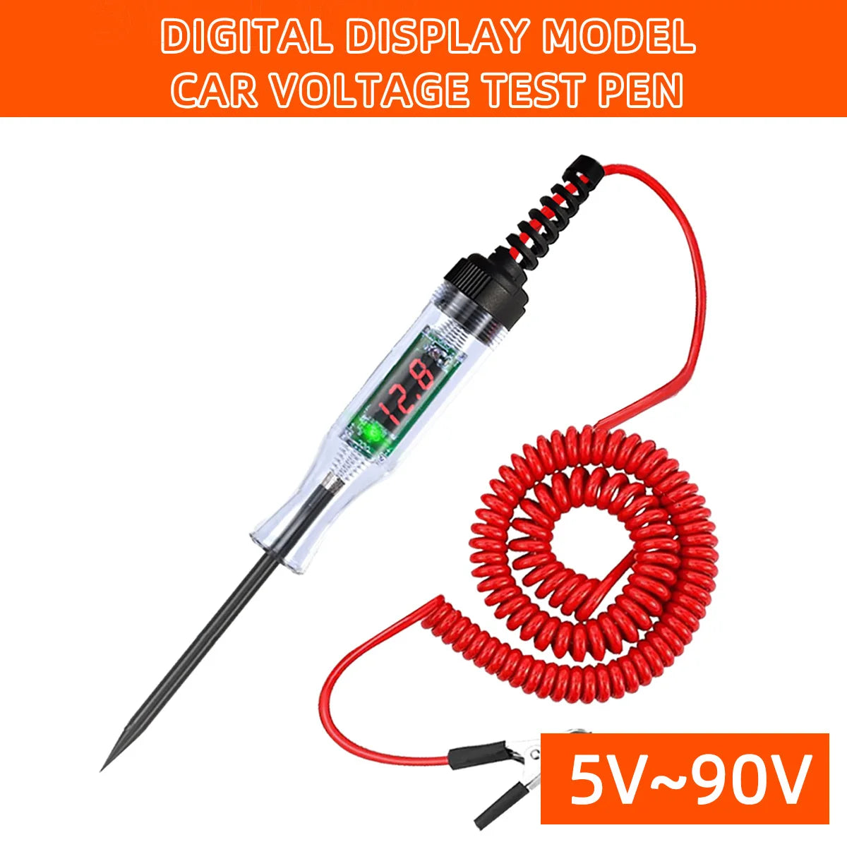 1pc Voltage Circuit Test Pen 6v 12v 24v 48v Automotive Spring Wire Diagnostic Probe Test Pen Measuring Pen Repair Tool