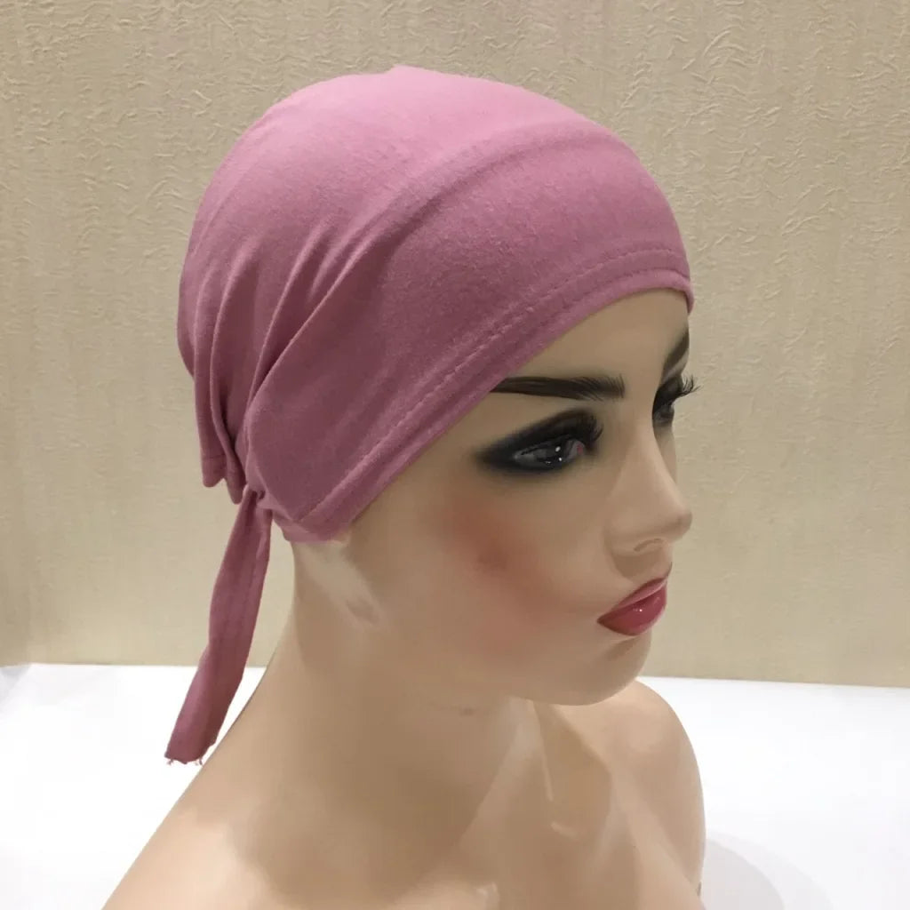 Soft Inner Muslim Women Hijab Cap Islamic Head Wear Hat Underscarf Cotton Hats Bonnet Turkish Scarves Arab Headdress India Caps