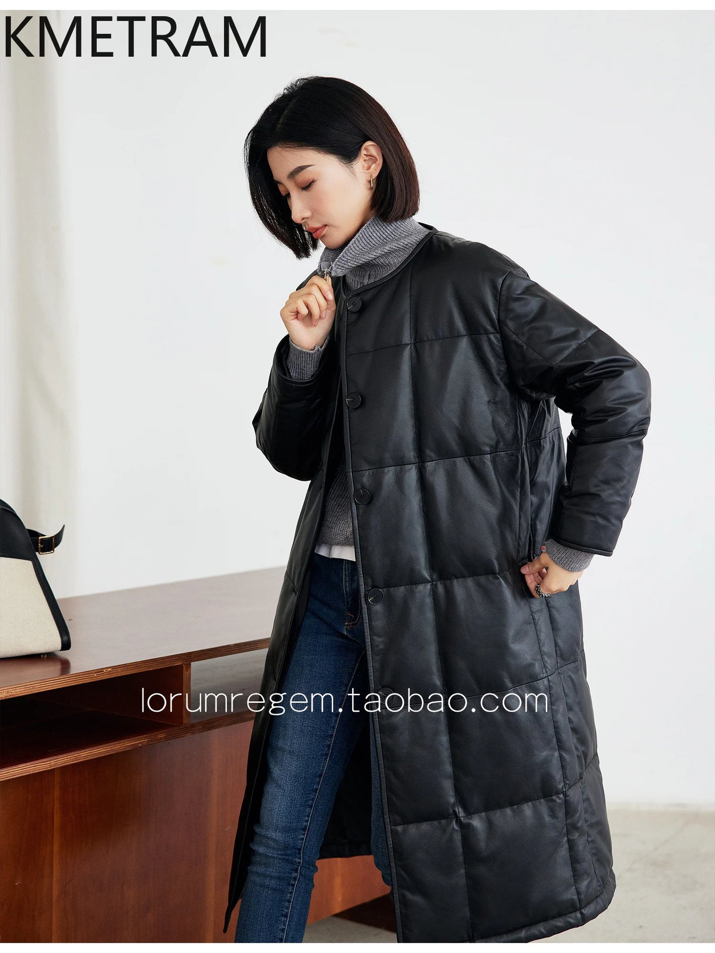 Real Sheepskin Puffer Jacket Women Clothing Black Long Down Coats Winter Leather Jackets New in Outerwears Пуховик Женский 2024