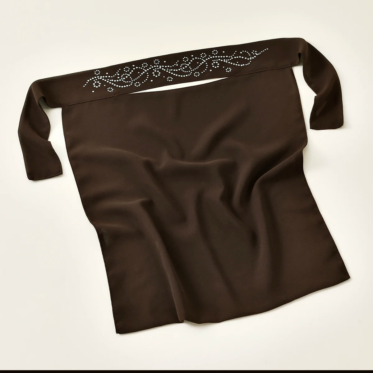 Black Chiffon Scarf Tie Back Niqab New Pearl Face Cover Muslim Prayer Khimar Niqab Face Cover for Women Solid Color Shawls
