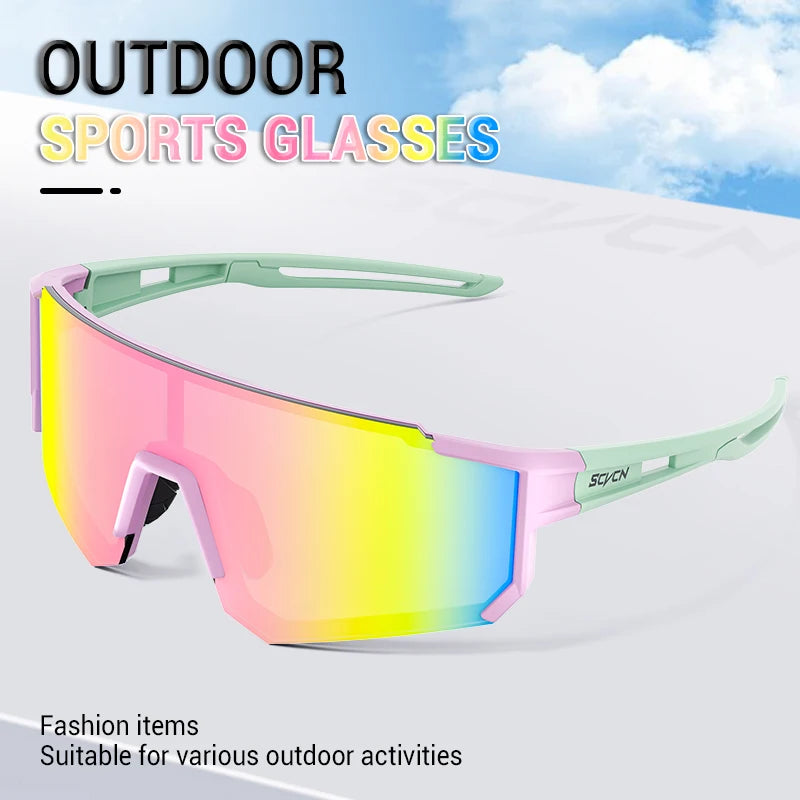 SCVCN Outdoor Bike Cycling Sunglasses Men MTB Road Driving Glasses Sports Women Hiking Bicycle Cycling Glasses UV400 Goggles New