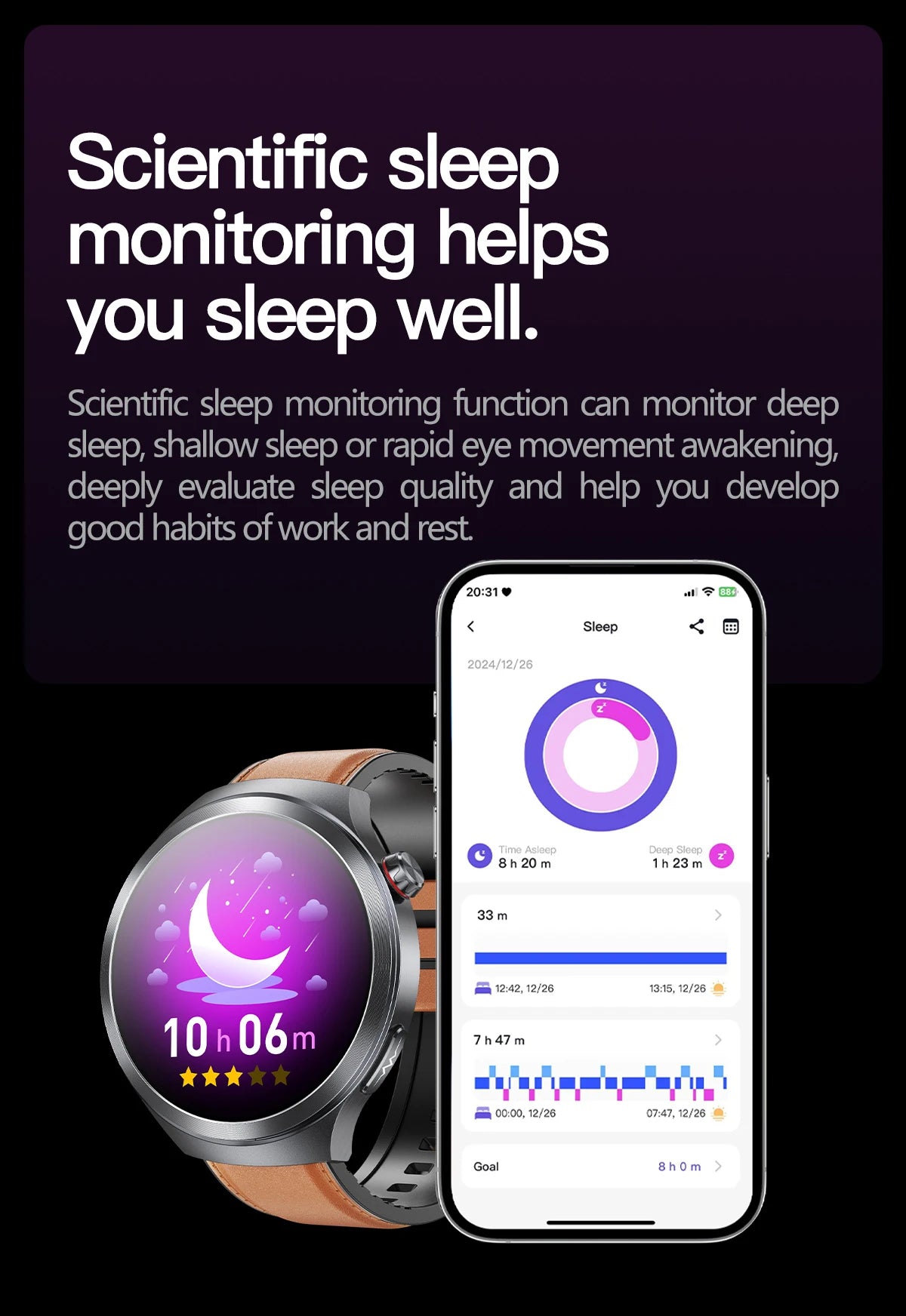 LIGE 2025 Men's ECG Smart Watch 1.73” AMOLED Screen Emotional Fatigue Monitoring NFC Access Control Fitness Tracker Watch