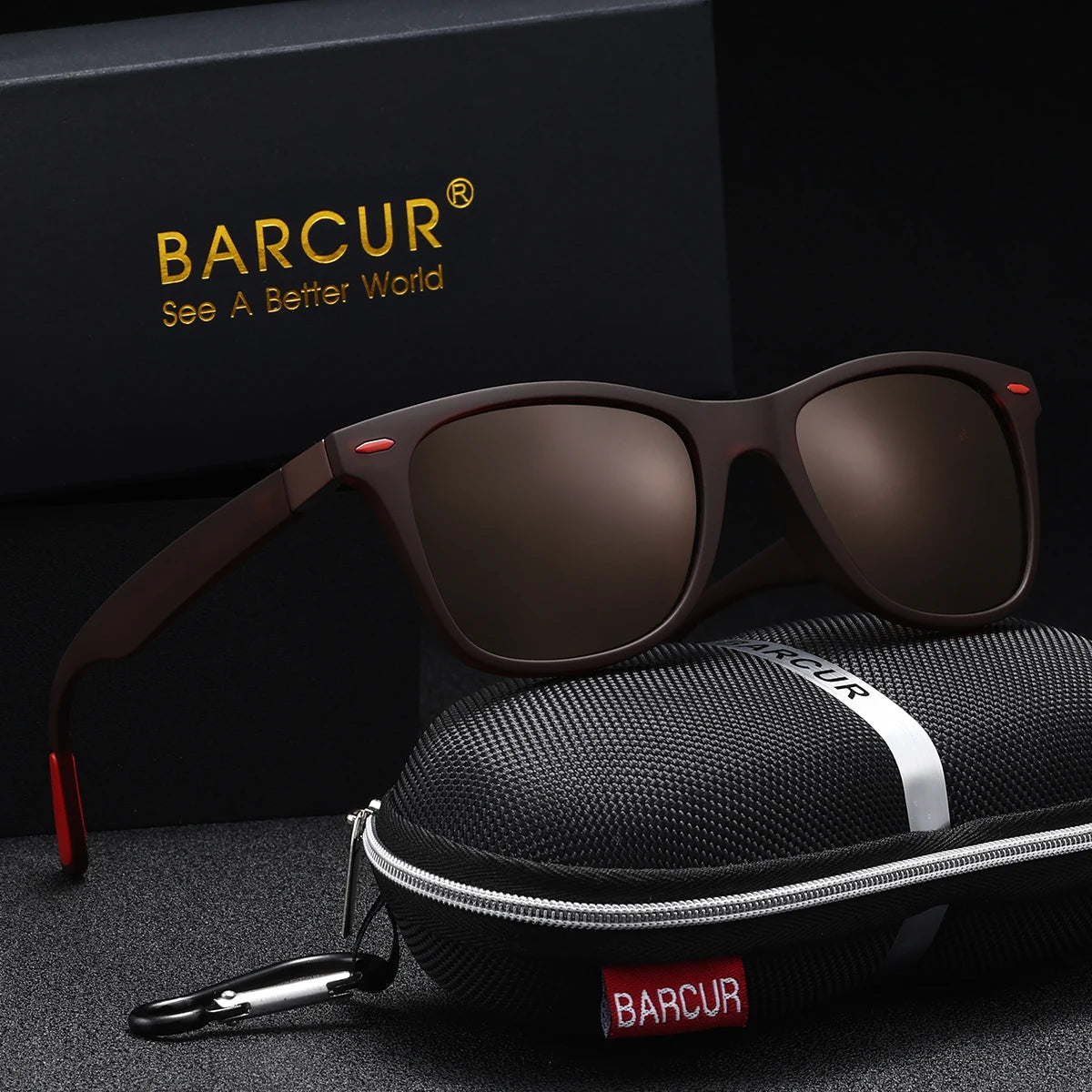 BARCUR Sports Simple Cool Men Sunglasses Anti-Skid Integrated PC Elliptical Frame Sports Style Men And Women Sunglasses