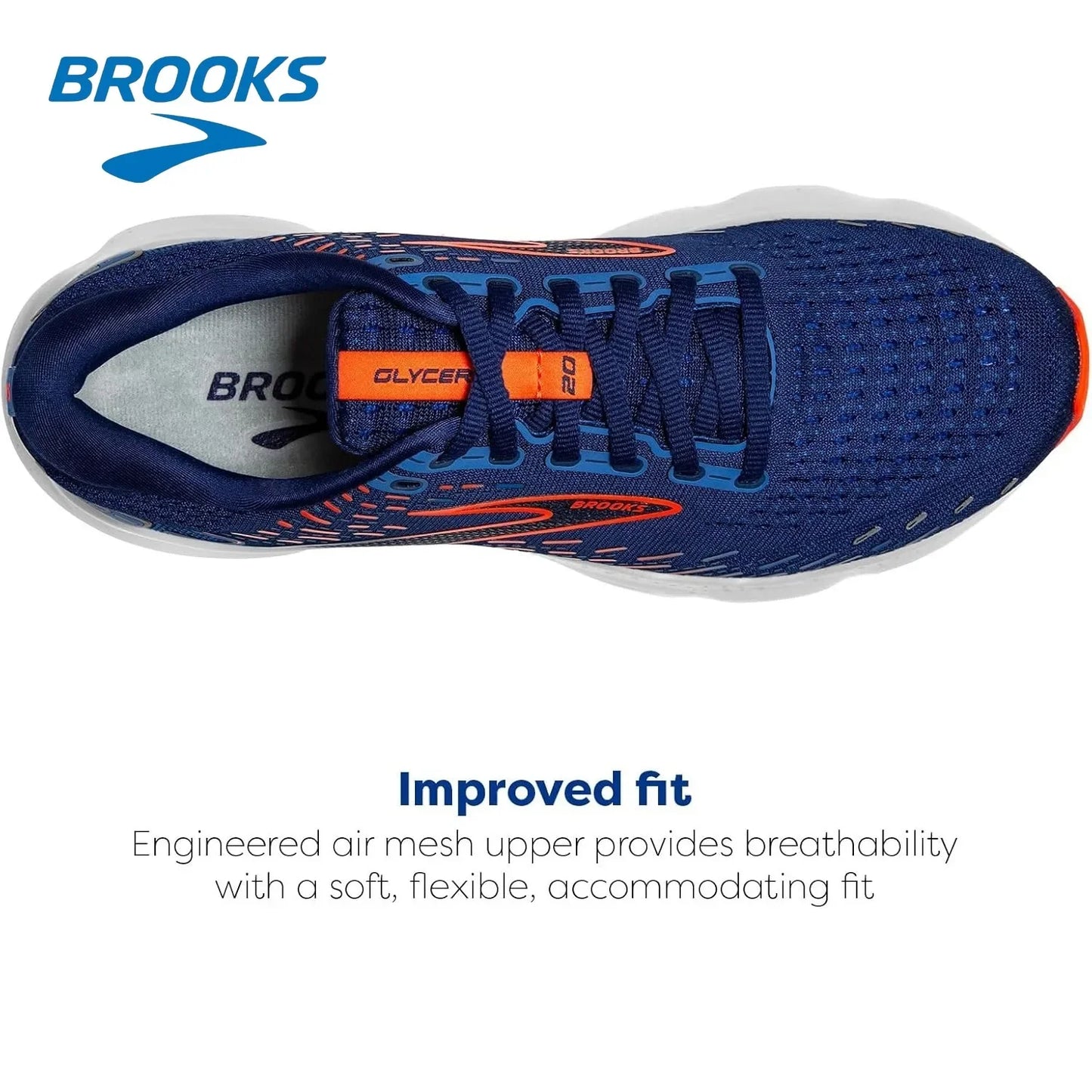 Brooks Men’s Glycerin GTS 20 Running Shoes Casual Sneakers  Provides A Lightweight Fit and Responsive Cushioning for Every Step