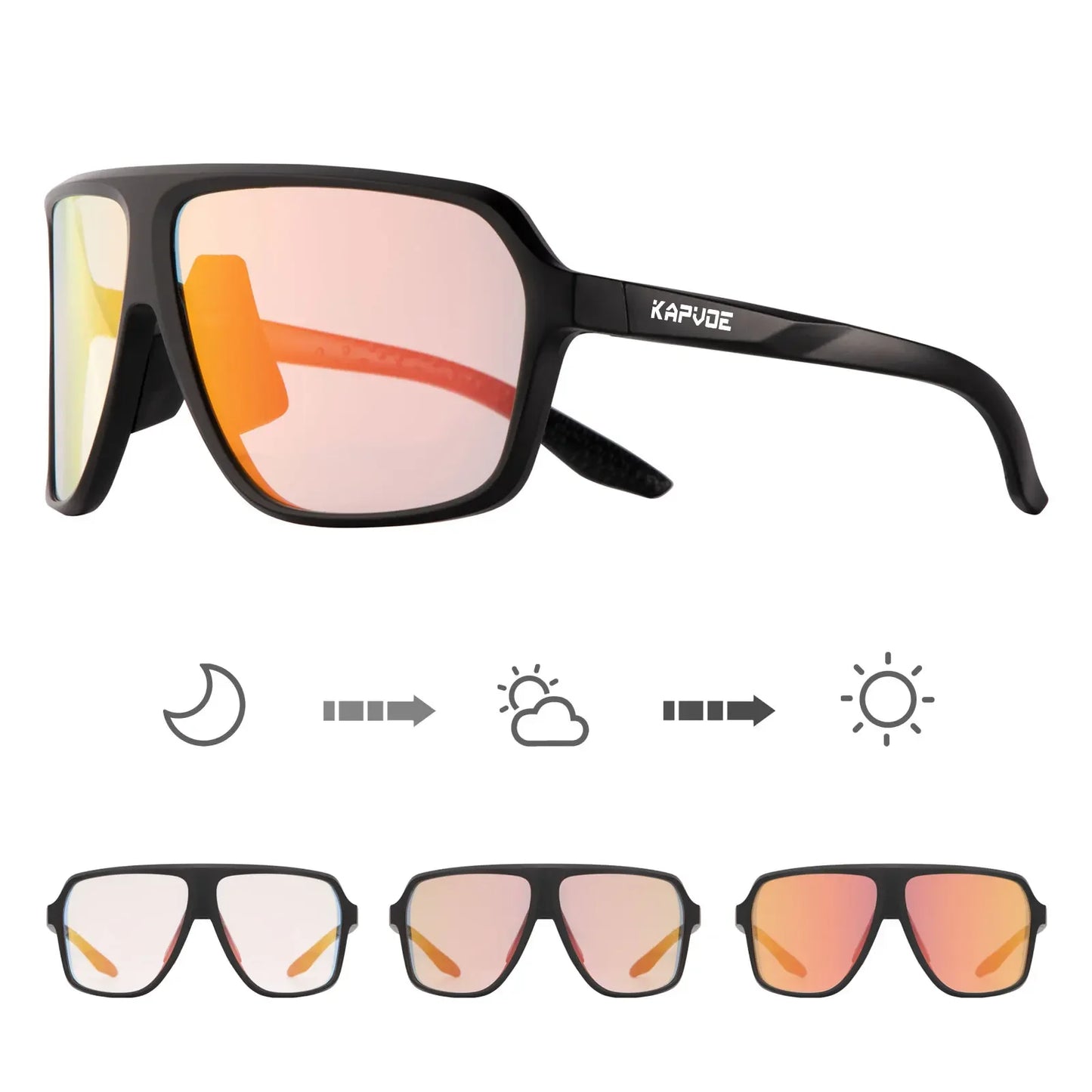 Kapvoe Polarized Cycling Sunglasses Road Riding for Men Fishing Glasses Mountain Bike Bicycle Goggles MTB Eyewear Speed Sports