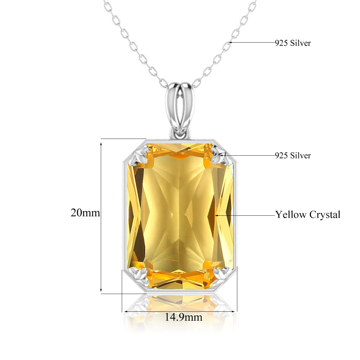 Real 925 Sterling Silver Aquamarine Necklace Pendant Anniversary Banquet Accessories Woman Fine Jewelry 2022 New Without Chain