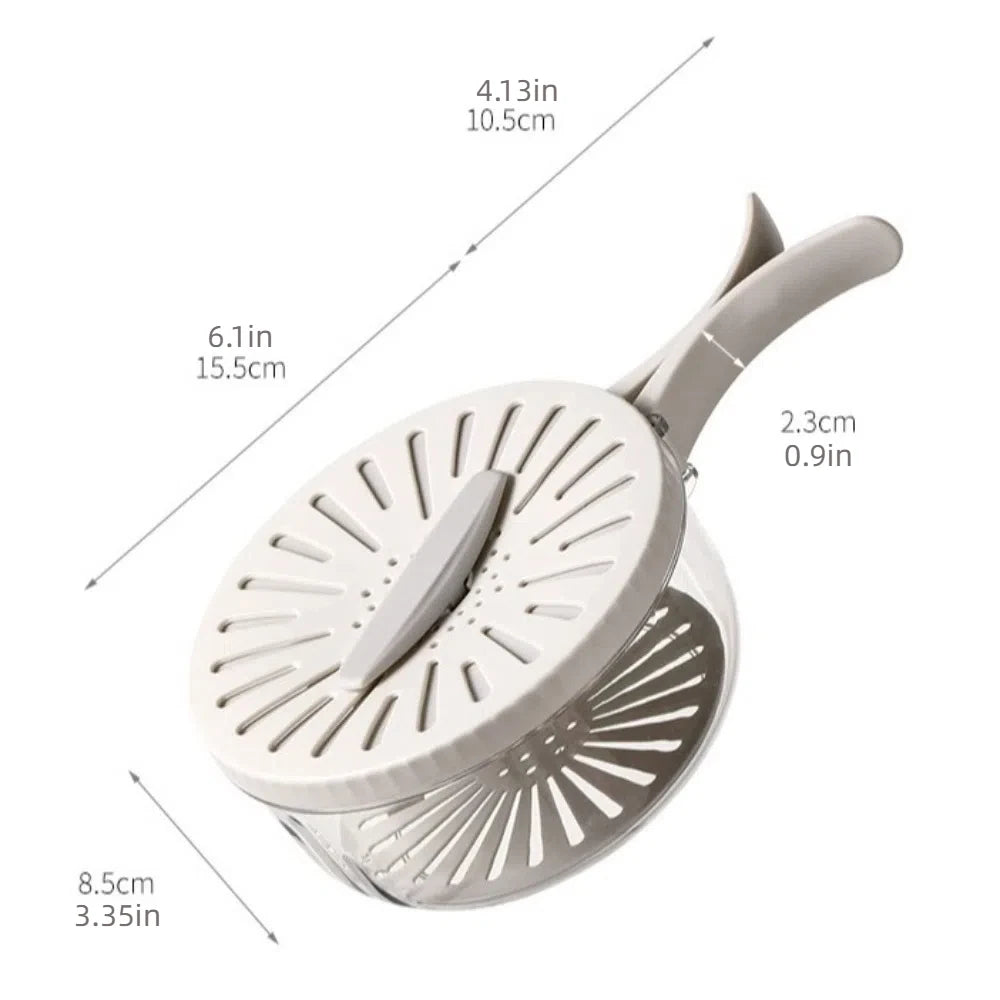 Folding Handle Rice Washing Drain Basket 2 In 1 with Lid Fruit Vegetable Washing Bowl Plastic Multi-function