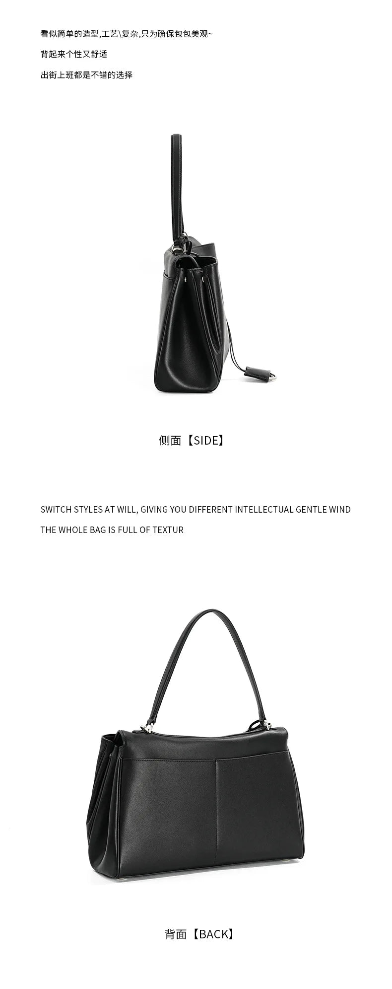 Rodeobag leather handbag, single shoulder crossbody bag, large capacity women's commuting high-end tote bag