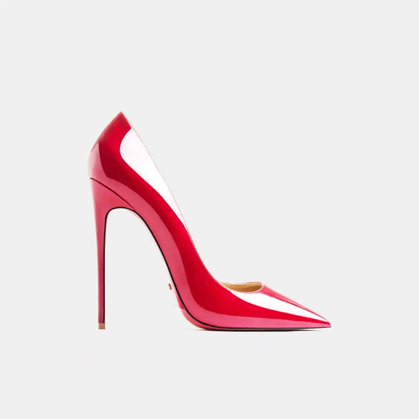 12cm (3) Women’s Patent Leather Pointed-Toe High Heels – 12cm Thin Heel