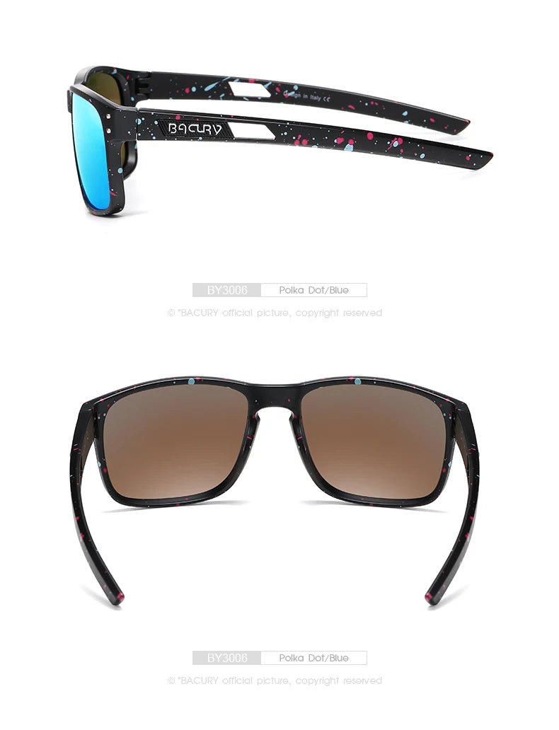 BACURY Fashion Sports Sunglasses for Men High Quality TR-90 Ultra Light Comfortable Frame for Women Outdoor Activity Sunglasses