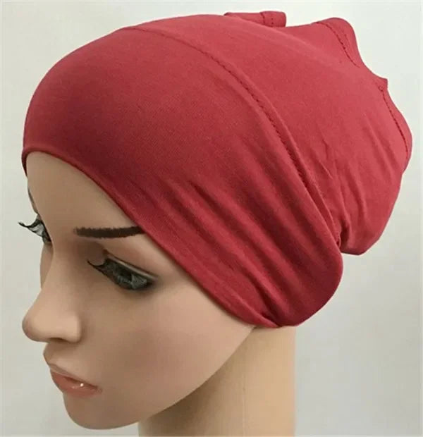 Cotton Muslim Underscarf Inner Tube Cap Islamic Eid Prayer Hijab Bottom Hat Headwear Arab  Women Wrap Headscarf Turban