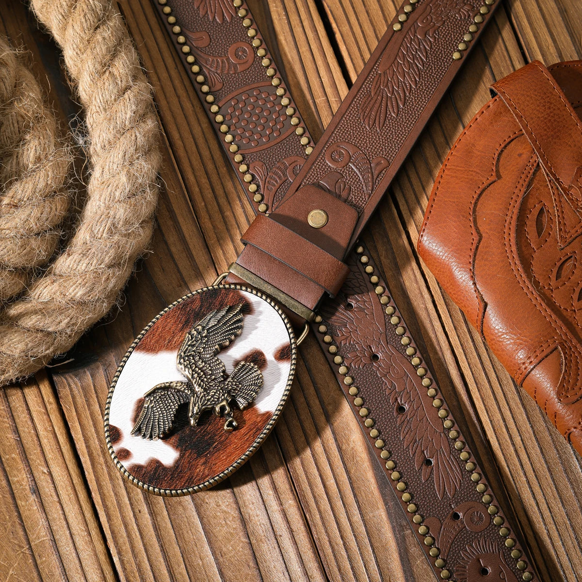 A casual and retro belt, a waist accessory for Western-style clothing, metal buckle, PU belt, suitable for both men and women