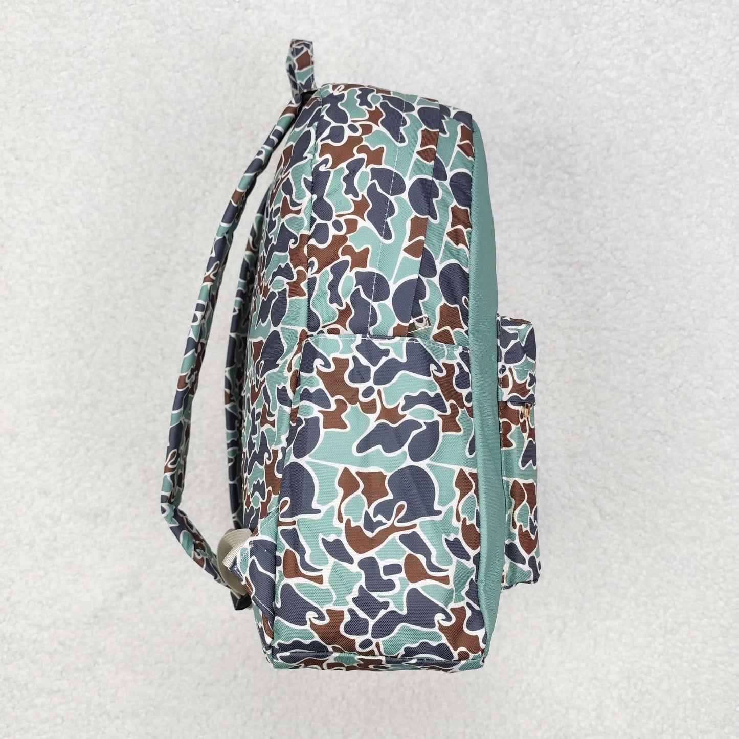 Wholesale Baby Boy Girl Backpack Army Green Camo Duck Print Daypack Toddler Children Outdoor Portable Kids Boutique School Bag