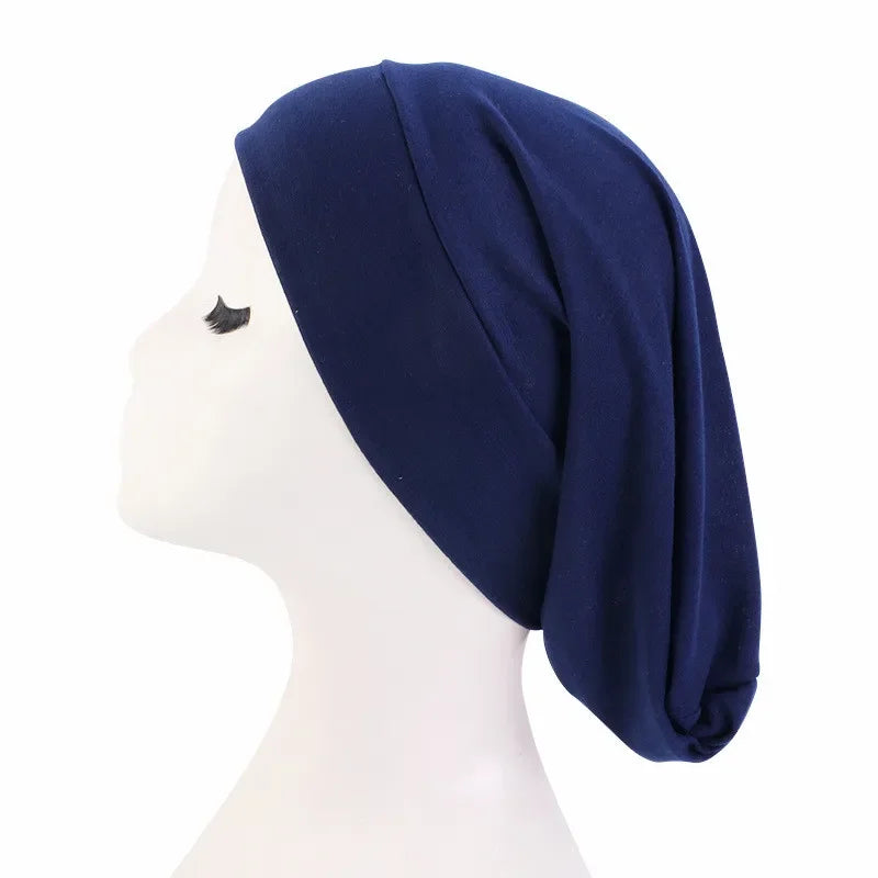 Cotton Muslim Underscarf Inner Tube Cap Islamic Eid Prayer Hijab Bottom Hat Headwear Arab  Women Wrap Headscarf Turban