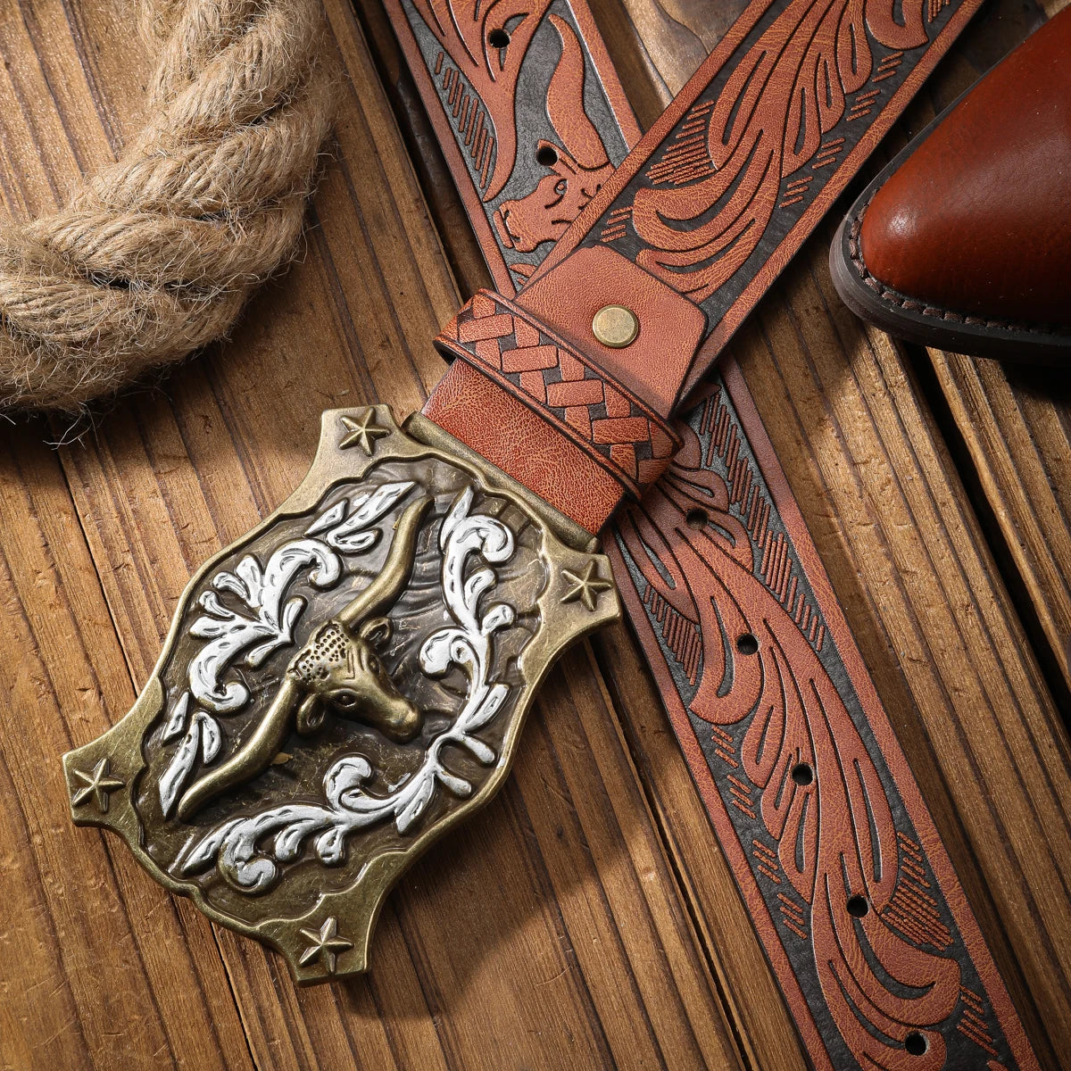 Vintage meets fashion! PU alloy buckle belt, suitable for both men and women, to create a personalized Western style
