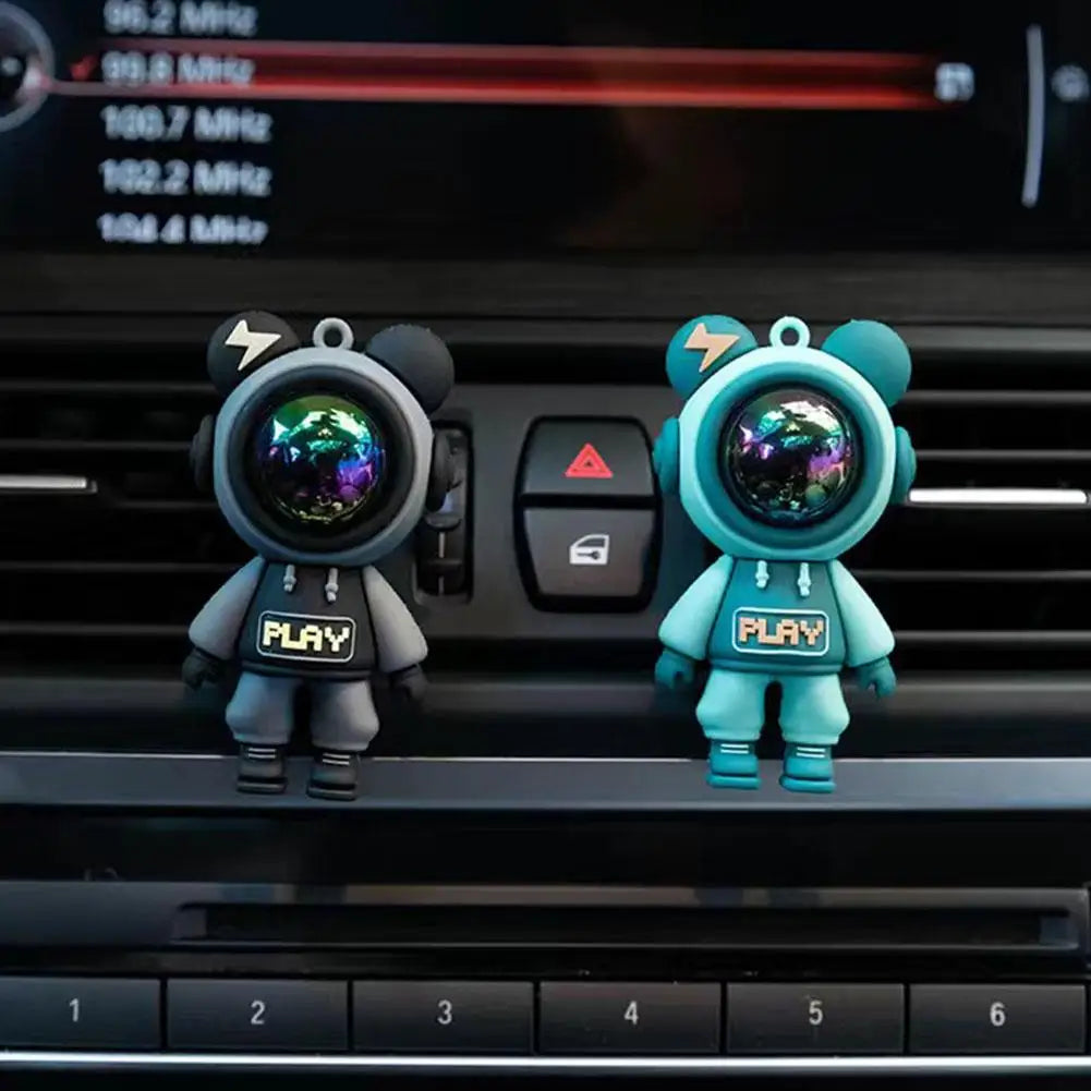 Car Air Outlet Perfume Tablets 3D Lightning Bear Air Conditioner Mouth Interior Decoration Products Car Deodorization Spaceman