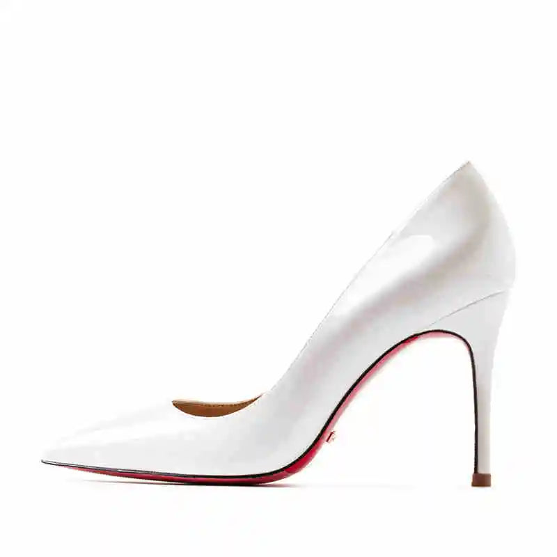 12cm (3) Women’s Patent Leather Pointed-Toe High Heels – 12cm Thin Heel