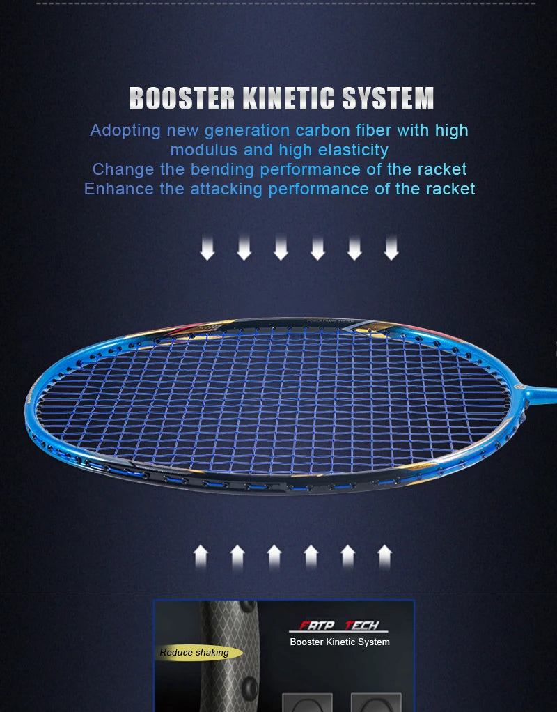 Alpsport AIR 10U Badminton Racket 52g Ultralight, HM Carbon Fiber & Titanium, 28lbs Fast Rebound for Pro Players