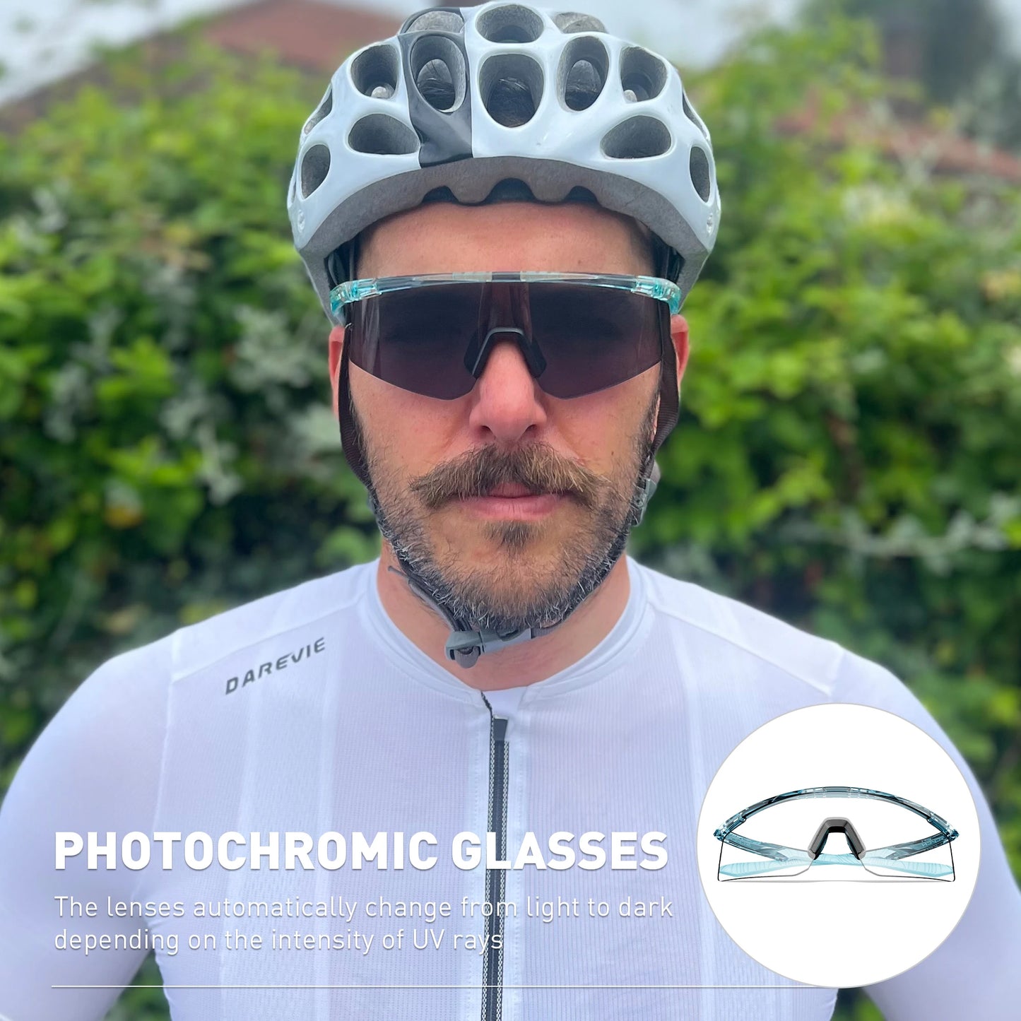 SCVCN Photochromic Sunglasses UV400 Cycling Glasses Bicycle Glasses Sports Men's MTB Road Bike Eyewear Protection Goggles UV400