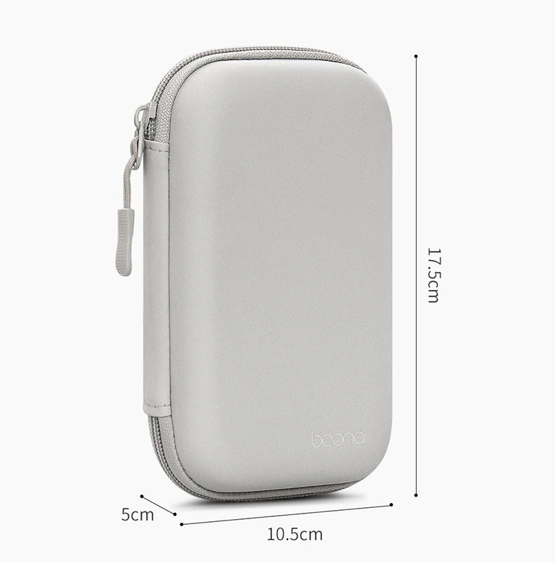 Portable Mini Hard Shell Digital Gadgets Storage Bag Artificial Leather Earphone Charger Case Data Cable U Disk Organizer