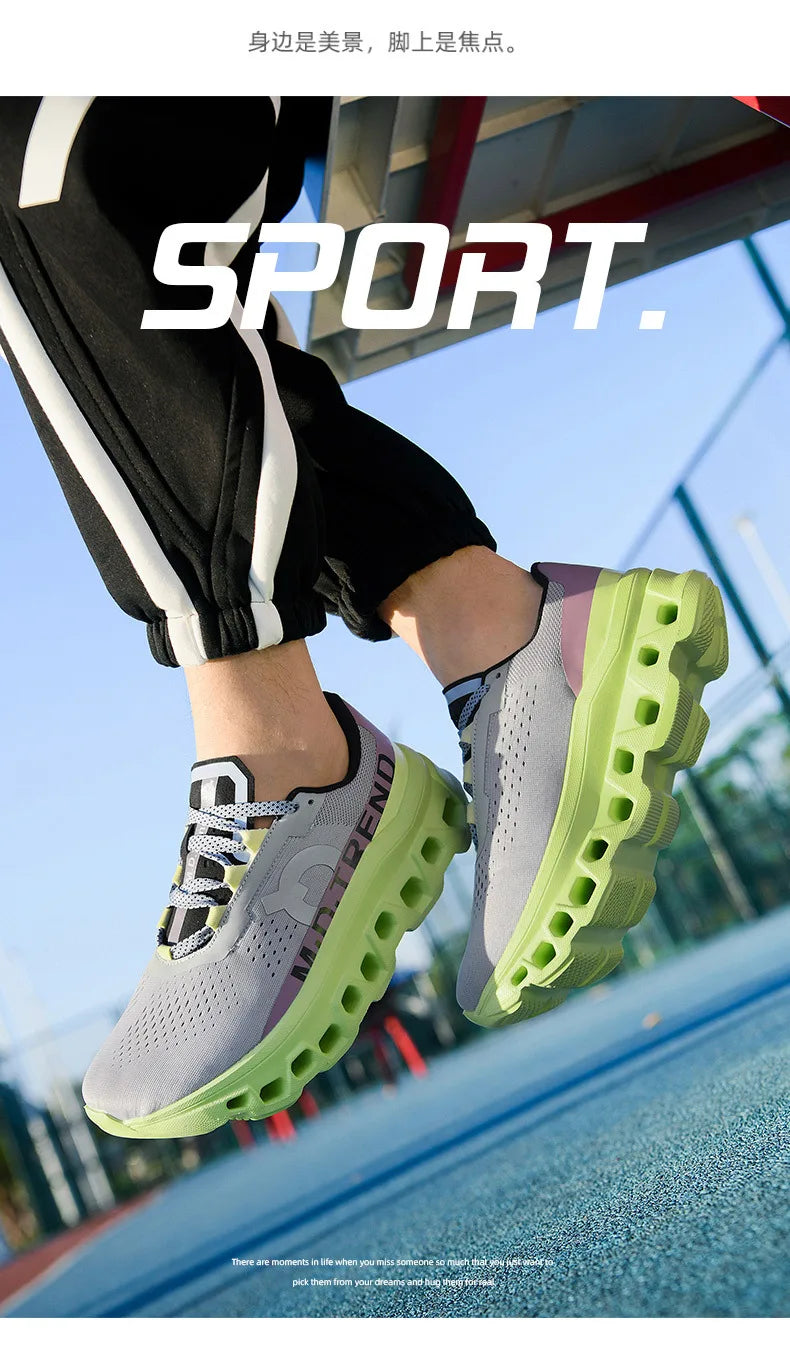 Outdoor Tennis Men Shoes Soft Sole Breathable Casual Sports Shoes Mesh Surface Breathable Cushioned Running Shoes Sneakers