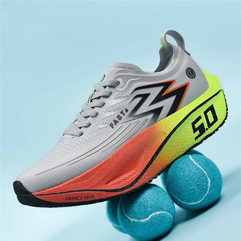 Men's Sports Shoes Cushioning Non-Slip Flat Wear Resistant Sneakers Mesh Breathable Platform Soft Running Shoes for Man