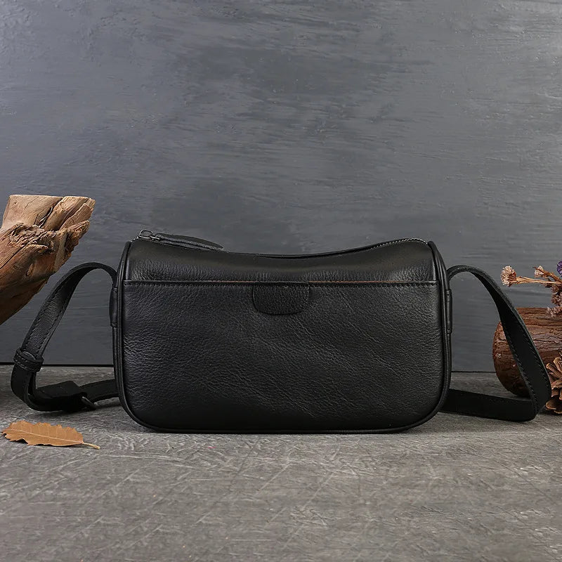 MOTAORA New Handmade Small Cowhide Shoulder Pillow Bag Women Genuine Leather Handbag Purse Retro Genuine Leather Crossbody Bags