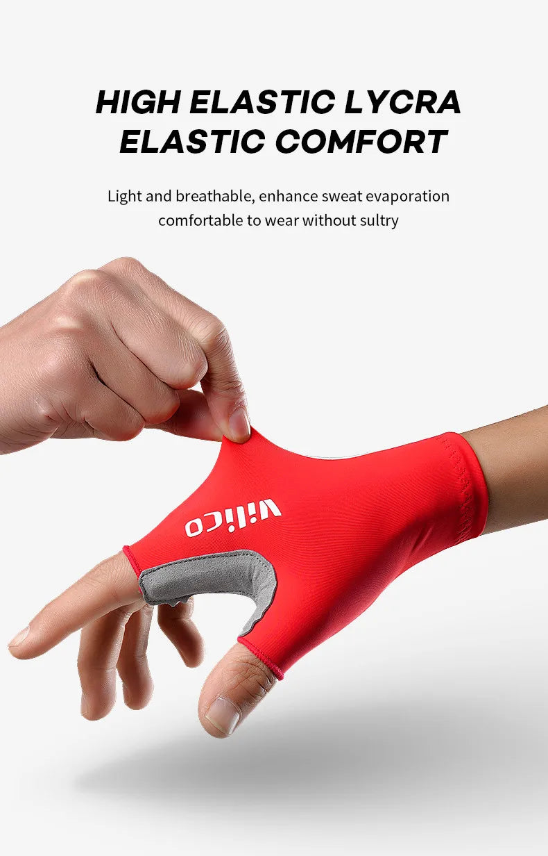Breaking Wind Cycling Half Finger Gloves Anti-slip Bicycle Mittens Racing Road Bike Glove MTB Biciclet Guantes Mountaineering