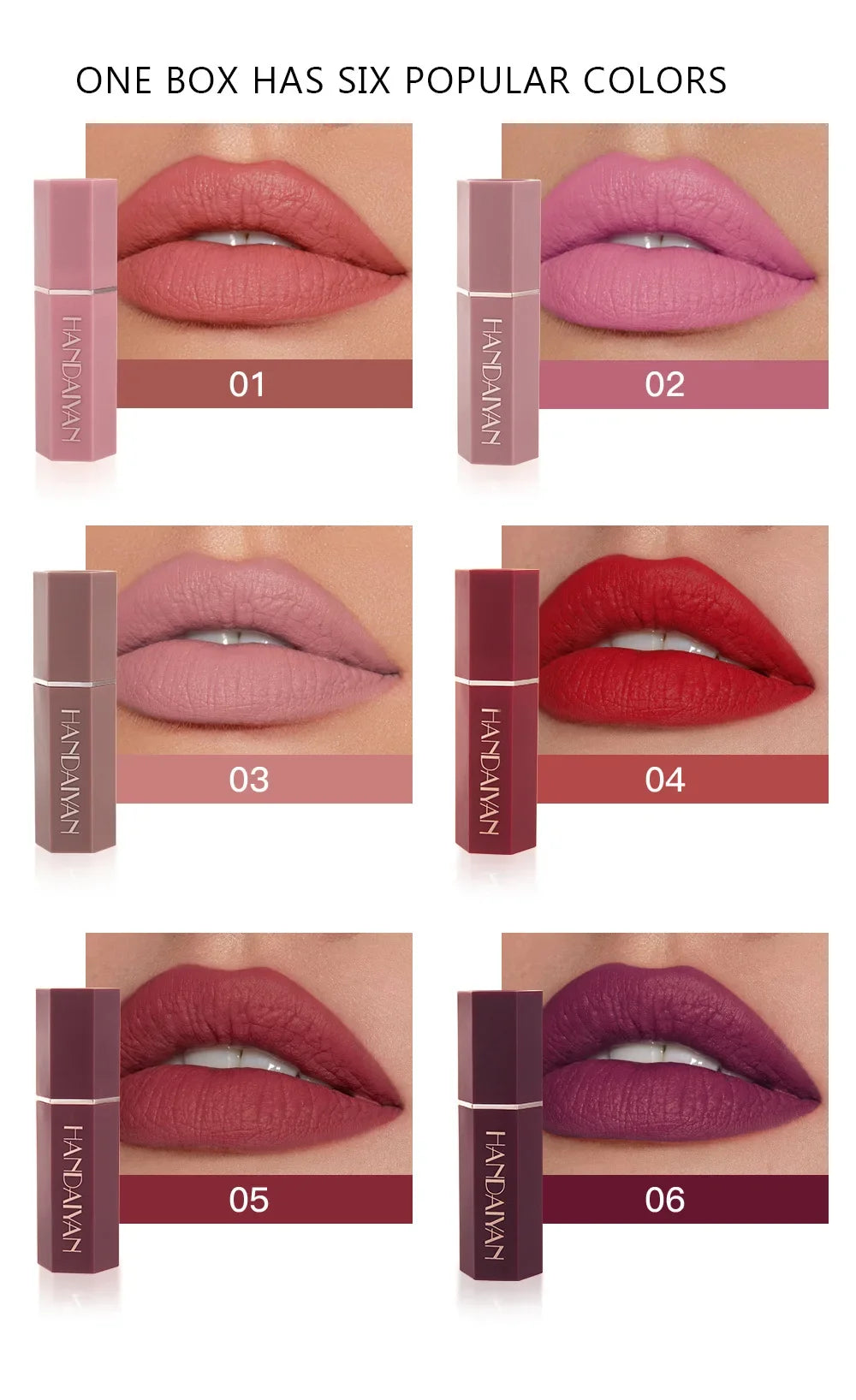Nude Matte Lipstick Waterproof Long Lasting Non-stick Cup Lip Stick Not Fading Sexy Red Pink Velvet Lipsticks Makeup Cosmetics