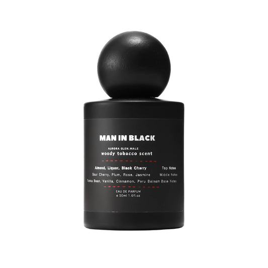 LuxuryMensFragrance MAN in BLACK Men's Perfume - Woody Tobacco Rum Leather Long Lasting EDP for Business Night PowerPerfume