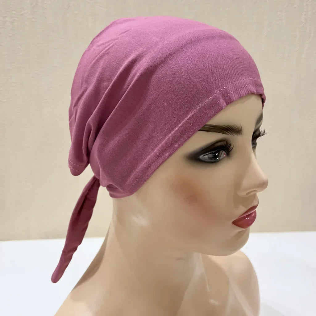 Soft Inner Muslim Women Hijab Cap Islamic Head Wear Hat Underscarf Cotton Hats Bonnet Turkish Scarves Arab Headdress India Caps