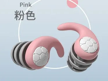 Silicone Noise Cancelling Earplugs Noise Filter Sleep Swimming Waterproof Three Layer Mute Earplugs