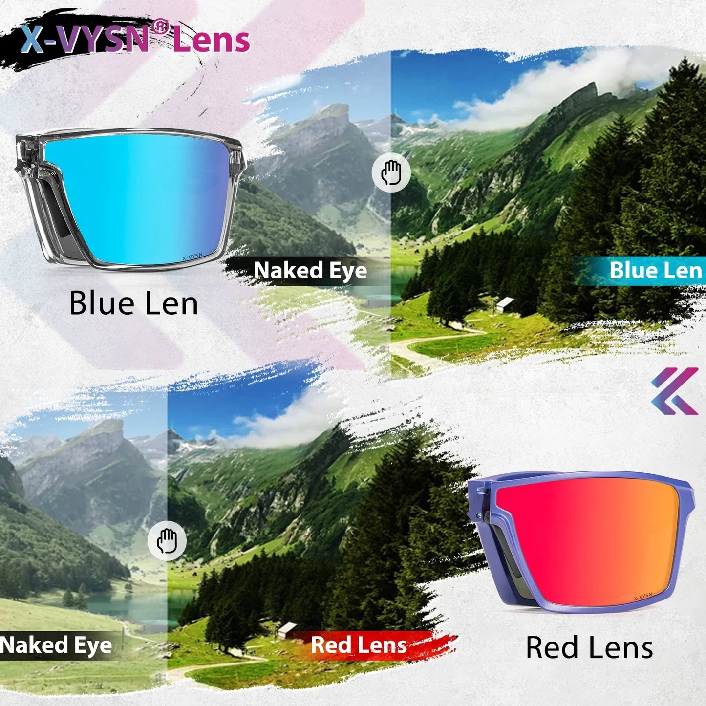 Kapvoe Polarized Folding Sunglasses Colored Multi Portable  Cycling Glasses UV400 Light Weight Runing Hiking Baseball Glasses
