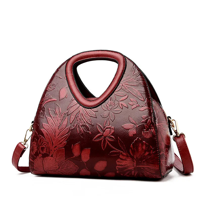 MOTAORA 2025 New Women Shoulder Bag High Quality Leather Top-handle Bags Female Vintage National Style Crossbody Bag For Women